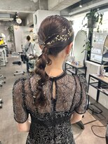 ゼスト クレス(ZEST Cres)&nbsp;【立川CRES吉岡俊】タイトな編み下ろしスタイル　金箔アレンジ