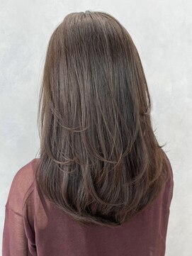 アルバム 渋谷パルコ(ALBUM) レイヤーロンググレージュカラーグレーベージュ_ba480391