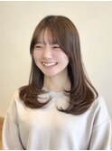 顔まわり/レイヤーカット/韓国/ロングヘア/ベージュ