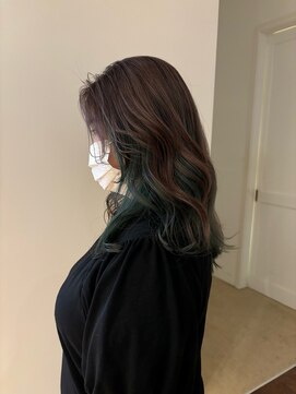 サラ 天神大名店(SARA) 【大名】グリーンインナー/インナーカラー