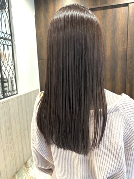 リノナ(Linona) ☆小顔効果カット インナーカラー グレーベージュ 髪質改善 韓国