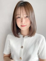 小顔似合わせカットメルティカラーフェミニンロングストレートa