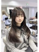 《haru》20代/ロングレイヤーカット/グレージュ/くびレイヤー
