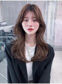 美髪韓国レイヤーイメチェン似合わせチェリーブラウンミニウルフ