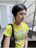 ハイライトカラーアプリコットオレンジくびれヘア