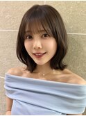 くびれボブ/レイヤーボブ/顔周り/韓国顔周りカット/ミディアム
