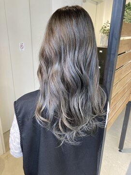 フリック 堺東店(FLICK) ハイライト/アッシュグレー/ロング