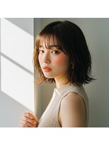 コトナ 越谷店 切りっぱなしボブ×柔らかベージュ