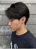 メンズマッシュセンターパートスパイラルパーマニュアンスパーマ