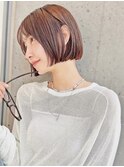20代/30代/ニュアンスカラー/小顔/前髪カット/ショート/表参道