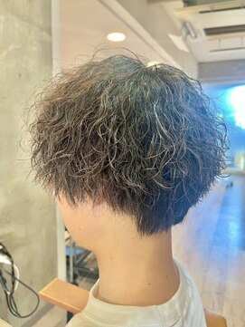 メンズニュアンスパーマ爽やかマッシュショート20代30代40代