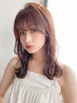 エトラ 渋谷店(etora) 前髪 外ハネボブ ダークアッシュ 大人ガーリー "