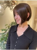 襟足スッキリ 丸みショート ショートボブ