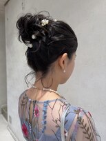 パーク(PAAQ) アップスタイル結婚式アレンジお団子スタイル