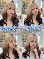 アプリ 大宮西口(appri) 韓国風ツートーンカラー×ロングレイヤー/大宮