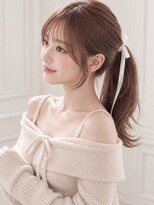 ユーフォリア エヌ 池袋サンシャイン通り店(Euphoria +n)&nbsp;盛れる顔周りカットサイドバングポニーテール
