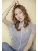 グレージュカラー/斜めバング/シルキーベージュ/銀座/東銀座
