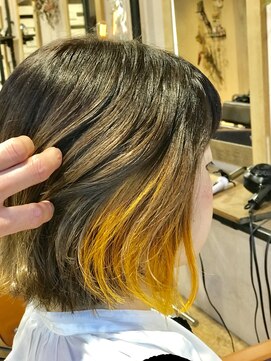 ノア 大宮店(Noa) グレージュ/ショートボブ/イエロー/カット+カラー