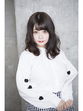 サロンドミルク 原宿(salon de MiLK) 【salon de MiLK 原宿】ツヤ感イルミナ×ウェーブ×ミディアム