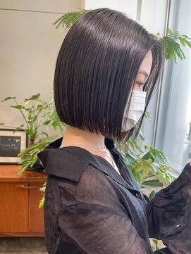 インビテーション 名古屋(invitation) ◎ぱつっとボブ♪オリーブグレージュ