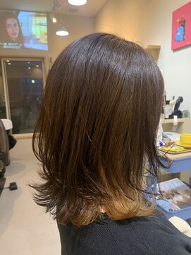 リト(Lit) 【大人可愛い】ミディアム ミディアムヘア　インナーカラー