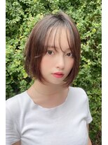 リークフー(Ree cu fuu)&nbsp;10代20代30代40代 シースルーバングの前下がりボブ　藤沢