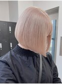 21475外国人風カラーバニラベージュエギュモリミルクティーボブ