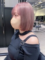 アルバム 池袋(ALBUM) ピンクラベンダーボブ_チェリーブラウンフェミニン_ba424991