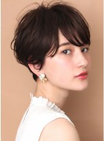 ロビー 表参道(ROBBY)&nbsp;分け目なしマッシュショート/30代/40代/前髪あり/耳だし