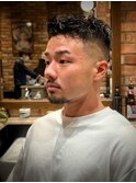 【バーバースタイル】サイドグラデーション七三スキンフェード