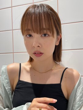 ロンドルーチェ 心斎橋(Lond luce) ダークアッシュ/ミディアムレイヤーカット［髪質改善/縮毛矯正］