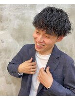 エトネ ヘアーサロン 仙台駅前(eTONe hair salon) 刈り上げマッシュ×波巻きスパイラルパーマ