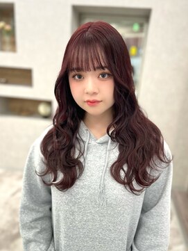 アロ 大阪梅田(alo) 【藤田真由】ハイレイヤーカット×ボルドーカラー《大阪梅田駅》