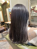 ムーン(moon) #黒髪カタログ #グレーベージュ #レイヤーロング