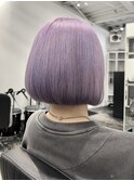 #チェリーブラウンデジタルパーマミニウルフ#ホワイトグレージュ