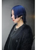 ショートウルフ 中性ウルフ ネイビーカラー ブルーカラー 名古屋