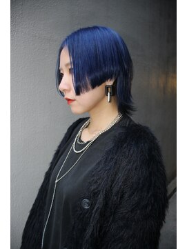 ディーン 名駅店(DEAN) ショートウルフ 中性ウルフ ネイビーカラー ブルーカラー 名古屋