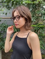 似合わせ小顔ボブ×ベージュカラー デザインカラー
