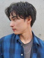 メンズセンターパート/ニュアンスパーマ