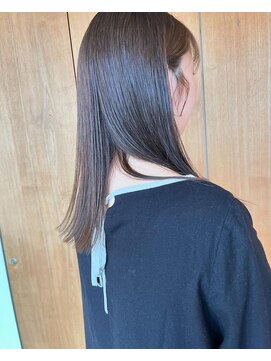 フレイムスヘアデザイン(FRAMES hair design) ☆ツヤっと柔らかbeige×艶髪セミロング☆