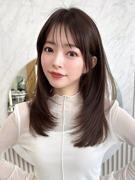 アフロートリノ(AFLOAT Leino) 大人可愛い韓国レイヤーくびれヘア顔まわり前髪似合わせ小顔#