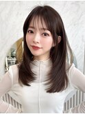 大人可愛い韓国レイヤーくびれヘア顔まわり前髪似合わせ小顔#