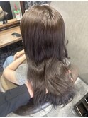 髪質改善艶カラーモカグレージュ