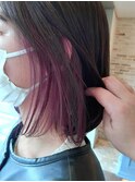 インナーカラー ピンクパープル