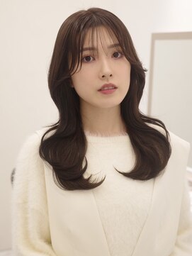 ベレーザシェルト(Beleza scelto) 10767黒髪グレーアッシュ韓国風巻き姫カットレイヤーワンカール