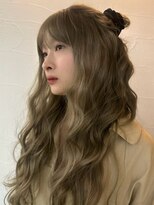 メゾンアクア 表参道(Maison ACQUA)&nbsp;☆ブリーチなしダブルカラー オリーブ オリーブベージュ ボブ