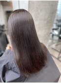 チョコブラウン/艶髪/イメチェン/前髪カット/堀江