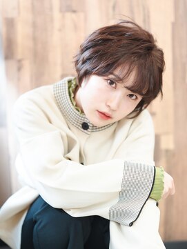 ムクヘアー(muk hair) エアリーショート×モカブラウン