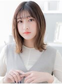 ■エンドカラー小顔くびレイヤー外ハネウルフ401-4上尾20代30代