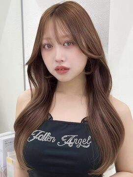 アイトーキョーエス 渋谷(AI TOKYO S) ブリーチなしダブルカラーヘーゼルベージュ透明感くびれヘア渋谷